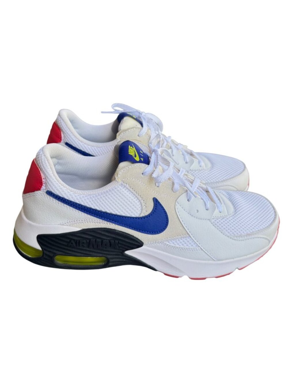 Nike Air Max Excee White Blue Red Mens Sneakers Size 10 CD4165-101 Running